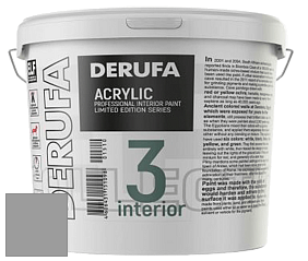 Матовая краска Derufa Интерьер-3 (ТМ) цвет RAL 9022 