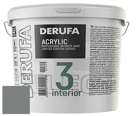 Матовая краска Derufa Интерьер-3 (ТМ) цвет RAL 9023 