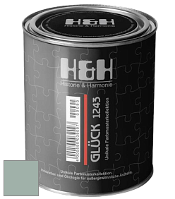 Матовая краска H&H Gluck цвет NCS S 3010-B90G 