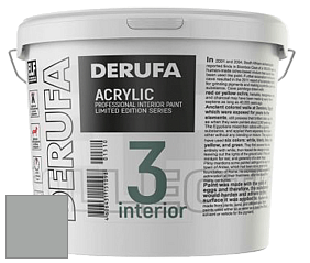 Матовая краска Derufa Интерьер-3 (ТМ) цвет RAL 9006 