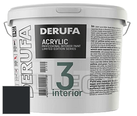 Матовая краска Derufa Интерьер-3 (ТМ) цвет RAL 9011 